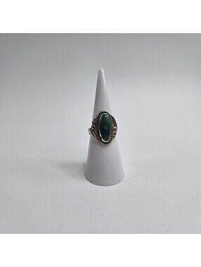 Vintage Bell Trading Post Sterling Silver Turquoise Ring Southwestern 1960s 5.5